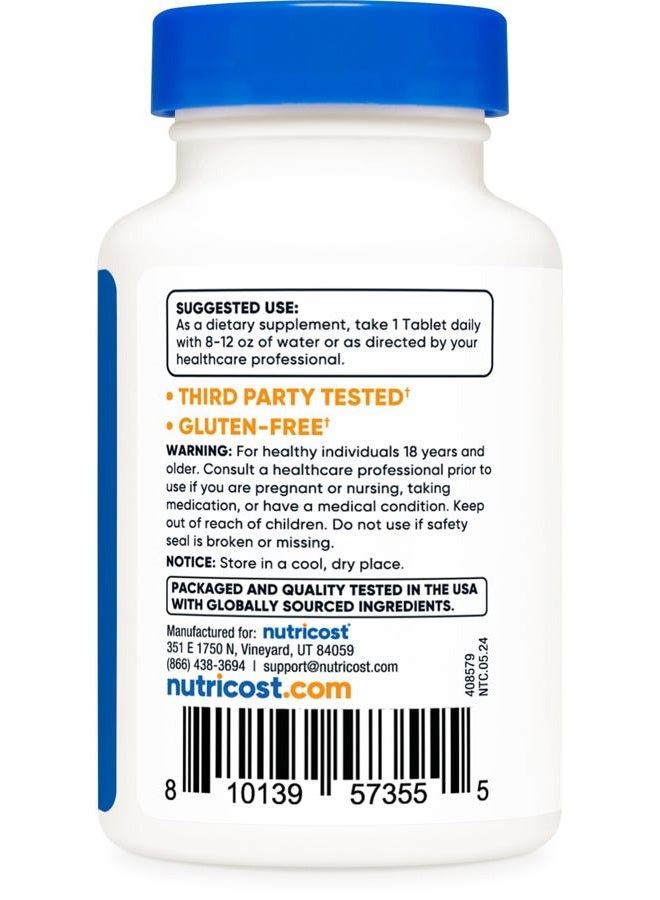 Nutricost Zinc Gluconate 50mg, 180 Tablets - GMO-Free - Image 4