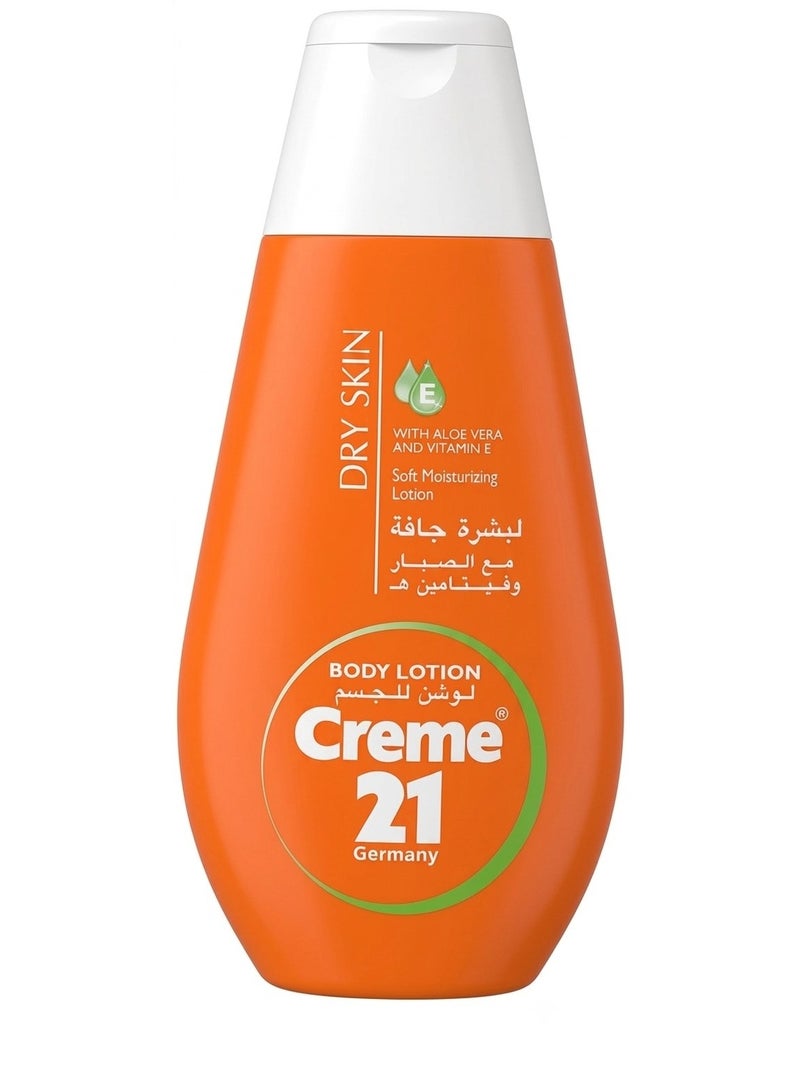 Creme 21 Body Lotion for Dry Skin 250ml - Soft Moisturising Lotion with Aloe Vera & Vitamin E, Long-Lasting Hydration