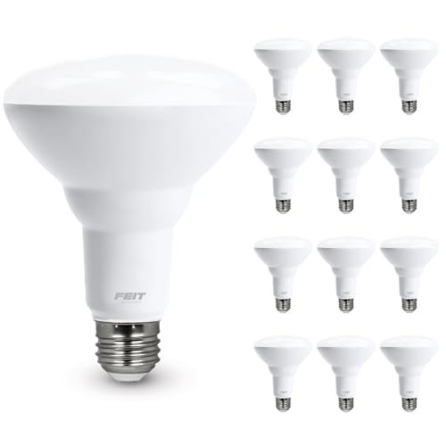 Feit Electric BR30 LED Light Bulb, 65W Equivalent, Dimmable, 650 Lumens, E26 Standard Base, 2700K Soft White, 90 CRI, Recessed Can Light Bulbs, 12-Year Lifetime, BR30DM927CA10K/MP/12, 12 Pack - Image 1