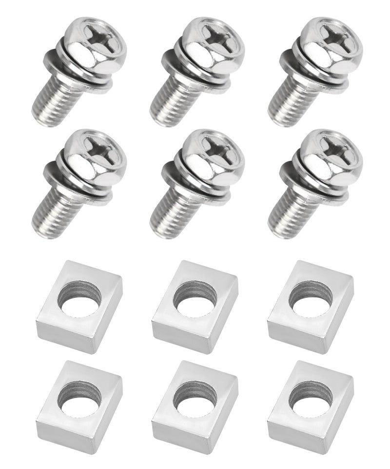 RACOONA 12 PCS Stainless Steel Bolts and Nuts Kit M6x16mm Motorcycle Battery Terminal Bolts Screws Car Accessories Motorcycle Battery Screw and Nut for ATV Bike Scooter