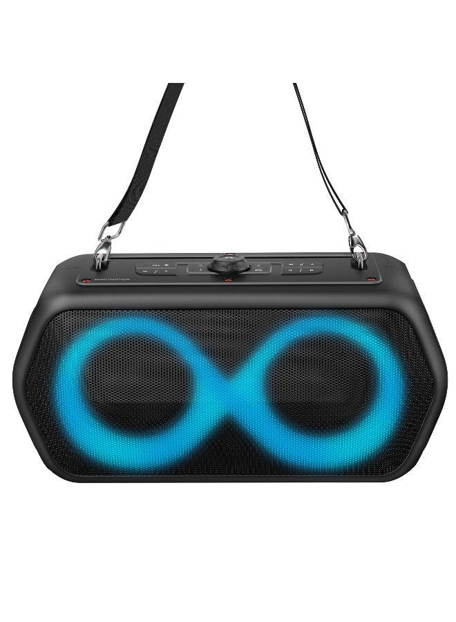 Monster Musicbox Go portable Bluetooth wireless speaker designed for karaoke and events - 4000 mAh capacity 80W Bluetooth V5.3, AUX, TF card, USB disk, and dedicated inputs for microphones and guitars - Image 1
