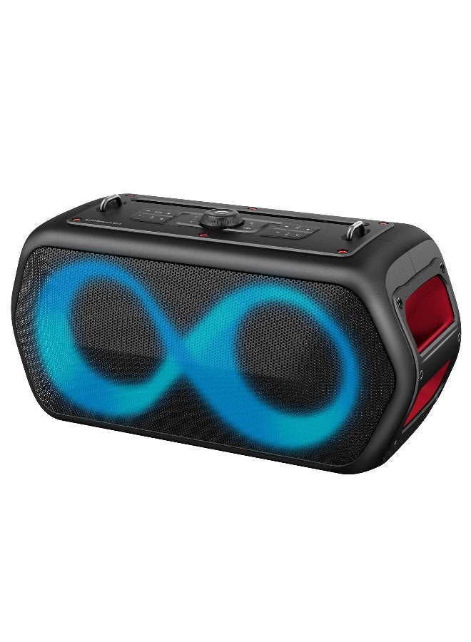 Monster Musicbox Go portable Bluetooth wireless speaker designed for karaoke and events - 4000 mAh capacity 80W Bluetooth V5.3, AUX, TF card, USB disk, and dedicated inputs for microphones and guitars - Image 2