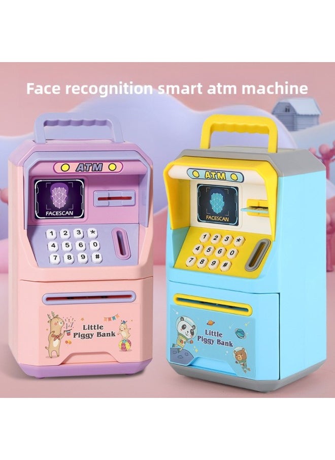 Generic Children's Cartoon Fun Saving Large Capacity Simulation Face Recognition Fingerprint Unlocking Piggy Bank Year Toys-Color:Smart House Fingerprint Piggy Bank [blue]]-Size:Ordinary Battery Version [send Battery + Screwdriver]]  - Image 3