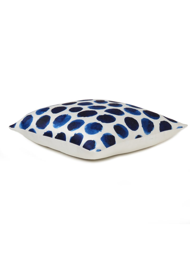 Oussum Watercolor Dot Decorative Blue Throw Cushion Cover Set of 2 For Home Bedroom Sofa Home Decoration Car Seat Office Chair (16 X 16 Inch)  - Image 3