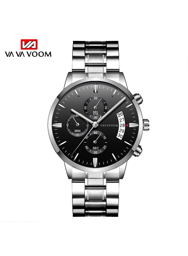 VavaVoom Men's Waterproof Metal Analog Quartz Watch - Image 1