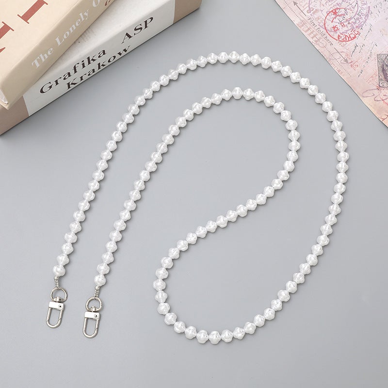Elegant Crystal Pearl Phone Case Lanyard K1706 Twist Pearl Crossbody - Image 3