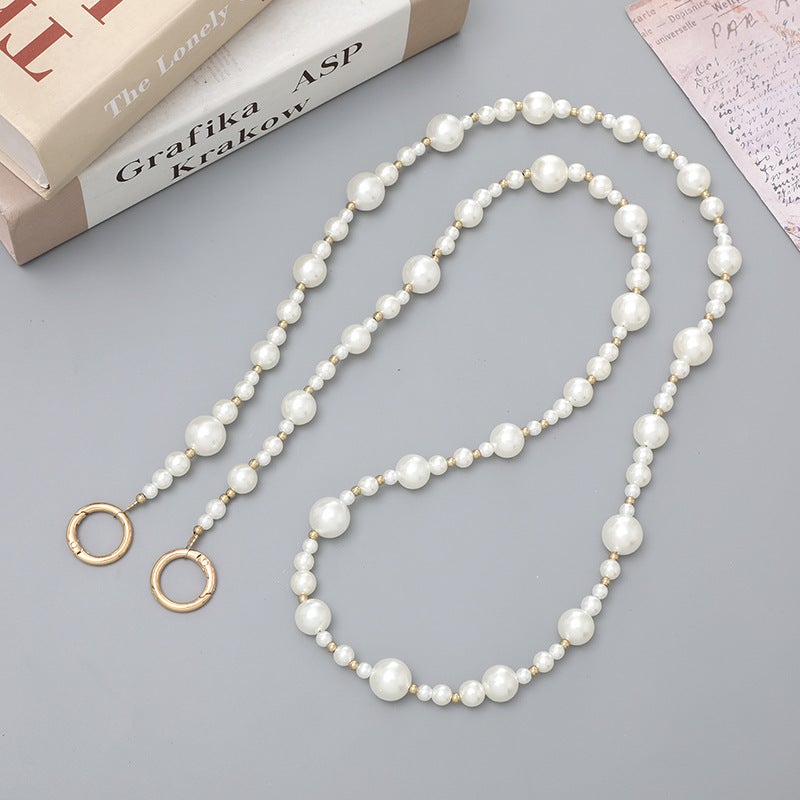 Elegant Crystal Pearl Phone Case Lanyard K1706 Twist Pearl Crossbody - Image 5