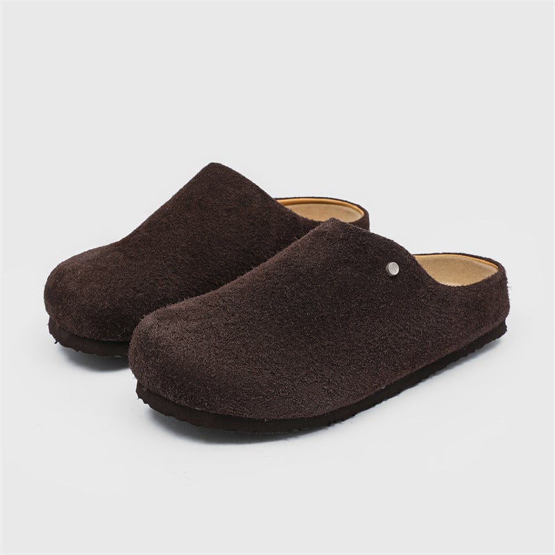 Boys Shoes Home Slippers Lazy Birkenan Shoes Slip-On Genuine Leather Flat Shoes Casual Men'S Shoes - Image 1