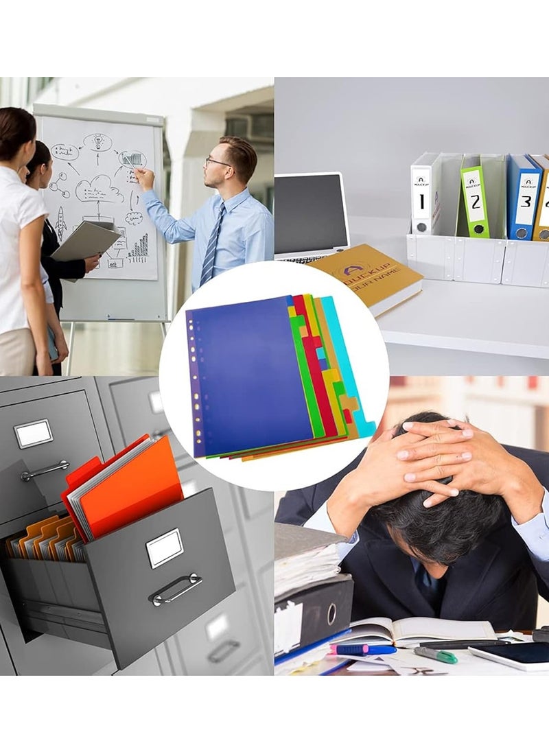 Deluxe Amt Paper File Divider Tabs With Twenty Divisions Without Number Multicolour  - Image 3