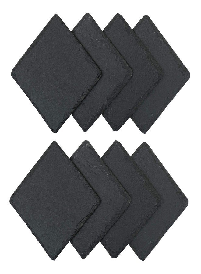 STORE 2508 Store2508 Natural Slate Stone Coasters, 10x10 Cm, Pack of 8 - Image 1