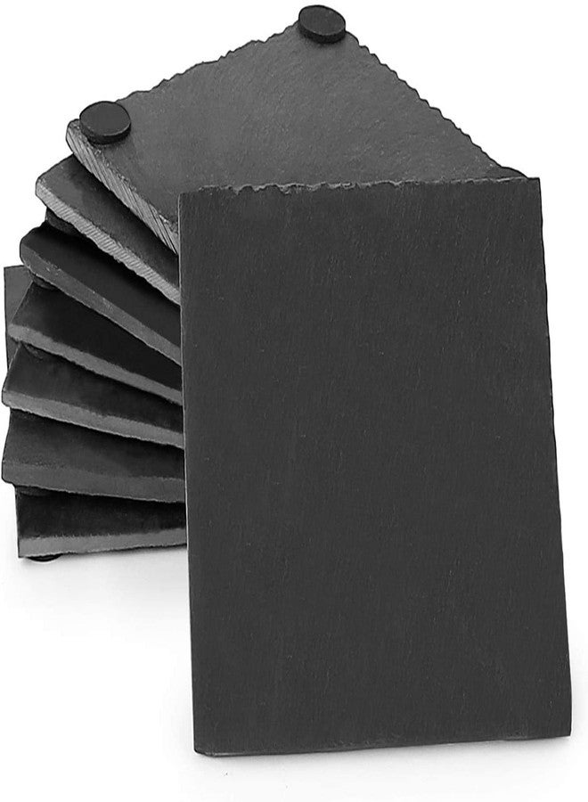 STORE 2508 Store2508 Natural Slate Stone Coasters, 10x10 Cm, Pack of 8 - Image 2