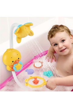 Generic Baby Bath Toys Electric Duck Water Pump With Hand Shower Sprayer For Kids, Water Spray Shower Faucet Set With Bath Spray Toys, Bathtub Shower Toy For Boys Girls  - Image 4