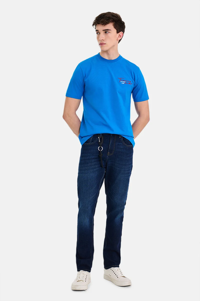 سنيتش Indigo Solid Slim Fit Casual Jeans