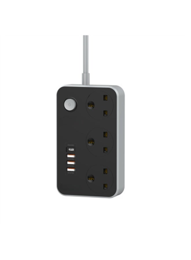 ريبنيو SK3468 PD + 3 QC3.0 موصل USB متعدد الفتحات بحد أقصى مقبس طاقة بريطاني - Image 2