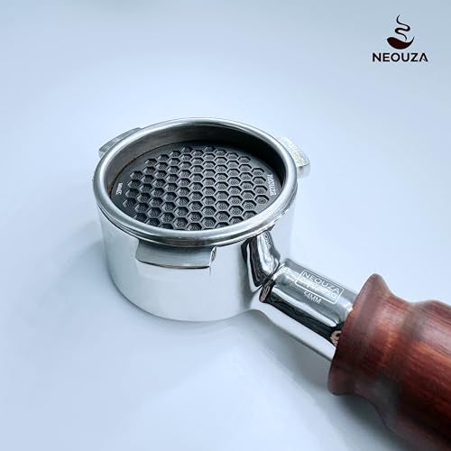 NEOUZA V4 Espresso Puck Screen 0.8mm Thickness Honeycomb Mesh Double Layer Black Protective Coating for Coffee Portafilter Basket (2, Silver, 51mm) - Image 3