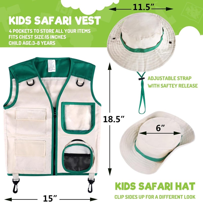 Ginmic Kids Explorer Kit & Bug Catching Kit, 16 Pcs Outdoor Exploration Safari Kit for Kids Camping with Binoculars, Adventure, Hunting, Hiking, Educational Toy Gift for 3-12 Years Old Boys Girls - Image 4