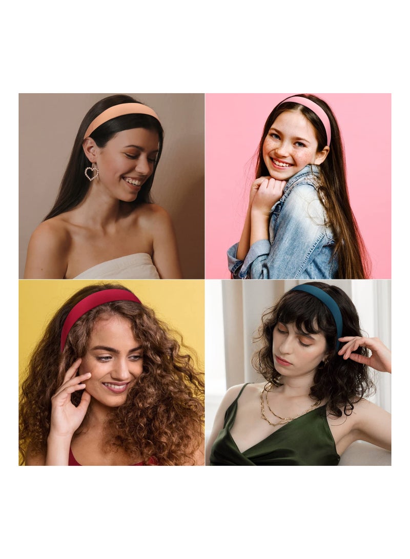 KASTWAVE 10 Pack Satin Headbands DIY Headbands Solid Color Headbands Women's and Girls' Hair Accessories - Image 3