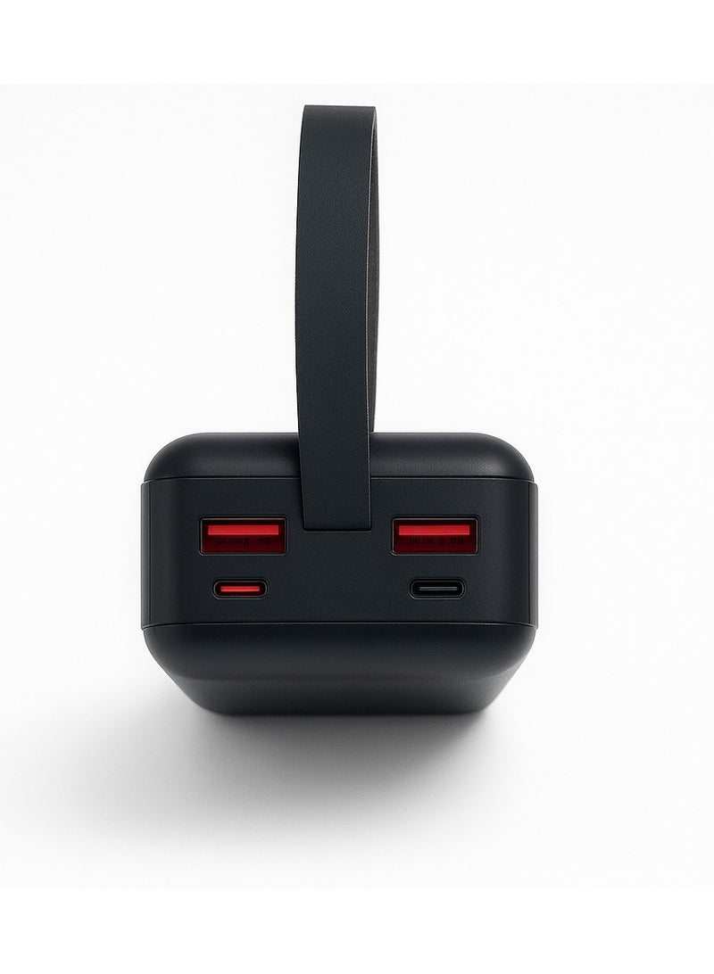 Foji FOJI 40,000mAh Ultra High Capacity Power Bank with PD 20W & QC 3.0 Fast Charging, 4 Output Ports, LED Digital Display – Black - Image 3