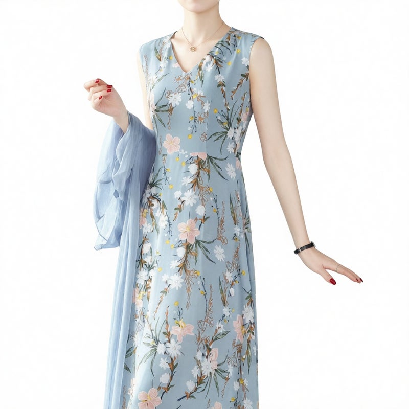 Fashion Print Two-Piece Dress Set, Casual Spring Autumn Outfit - Image 4