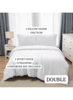 Bedding Duvet Cover Double Size Set- 1Pieces Duvet Cover 170X220Cm / 2Pieces-Pillow Shams 50X75Cm (White, Double) - pzsku/ZE2D5C8E089ECED21F9C9Z/45/_/1726907243/37675f37-5cf9-4f61-80fe-55449600ad55