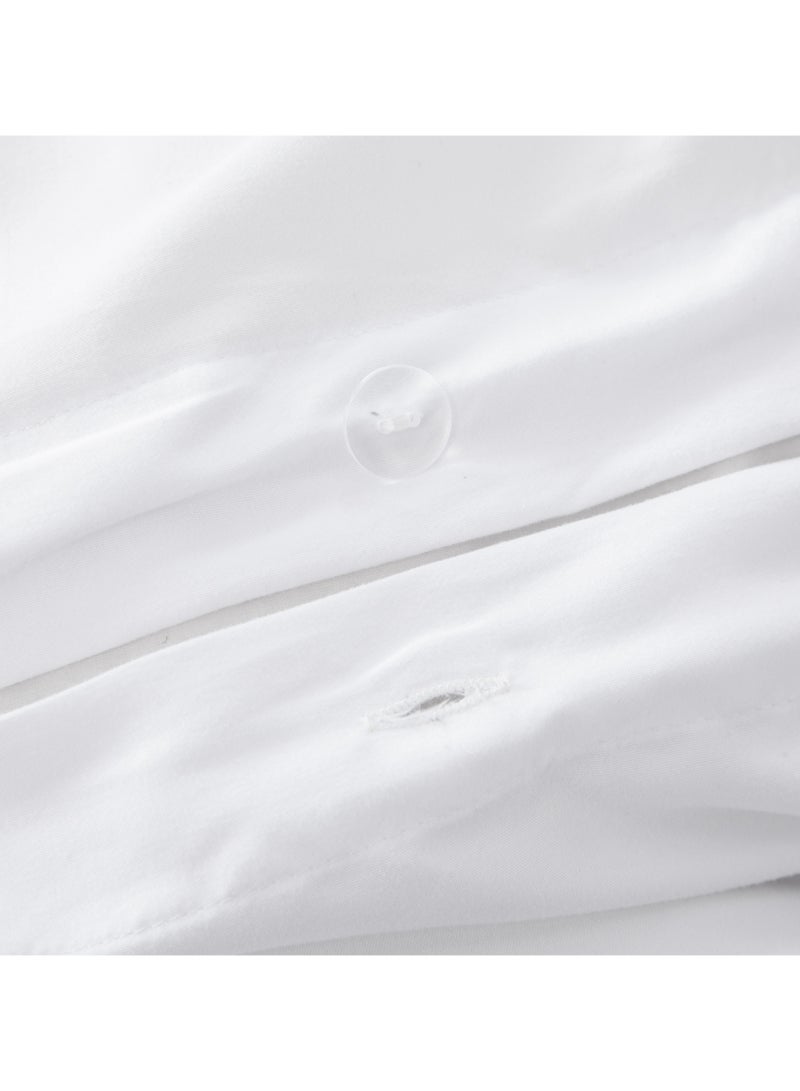 PanaX Bedding Duvet Cover Double Size Set- 1Pieces Duvet Cover 170X220Cm / 2Pieces-Pillow Shams 50X75Cm (White, Double) - Image 5