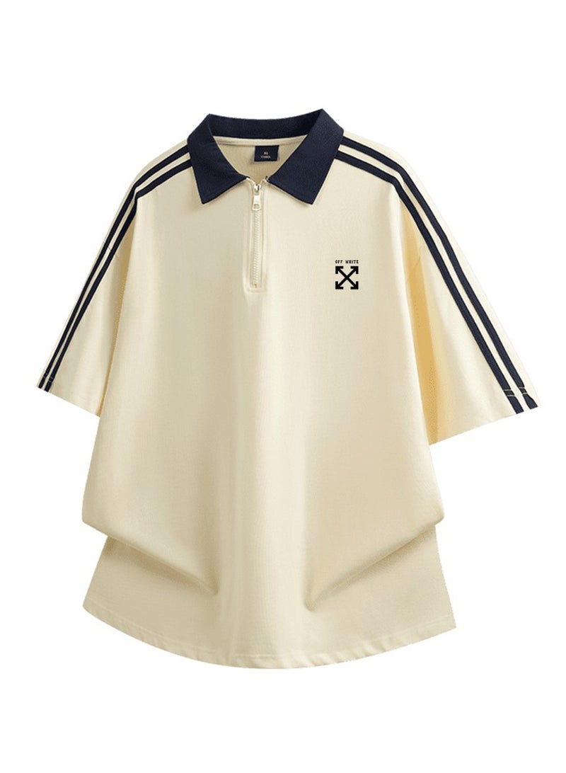 OFF-WHITE Men's and women's short-sleeved Polo shirts with lapels in summer - Image 3