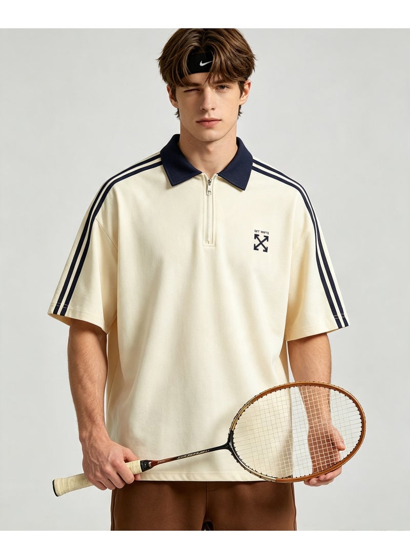 OFF-WHITE Men's and women's short-sleeved Polo shirts with lapels in summer - Image 1