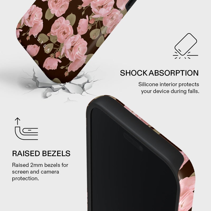 BURGA iPhone 17 Pro Max Desert Rose Premium Case Compatible with Hybrid Dual-Layer Hard Shell + Silicone Protection - Scratch-Resistant Shockproof Mobile Cover - Image 4