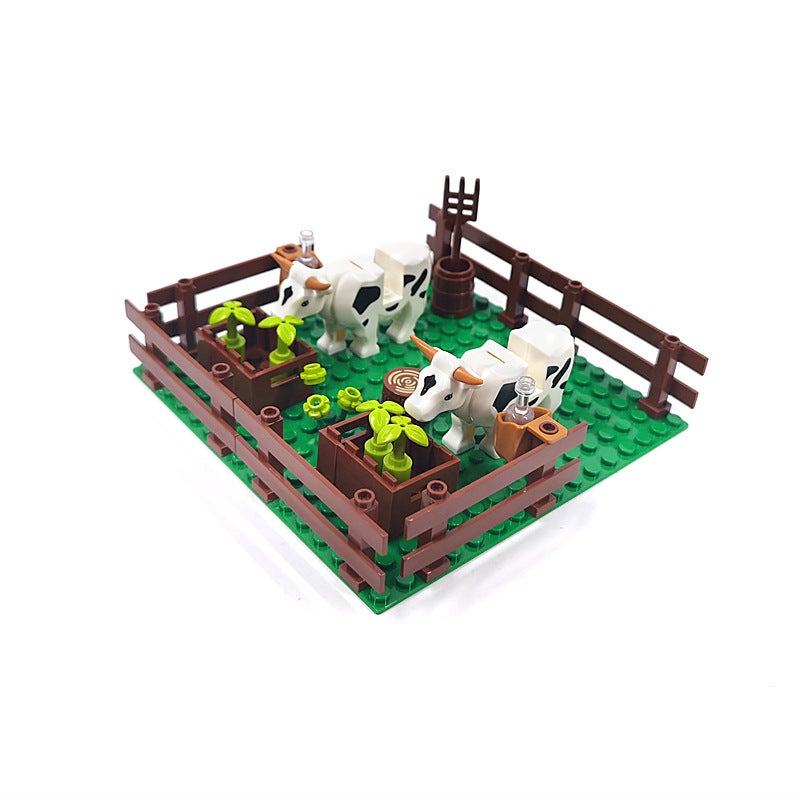 Moc Sheep Horse Farm Chicken Coop Panda Cattle Shed Small Particle Farm And Ranch Building Blocks Scene Neutral Assembly Toy - Image 1