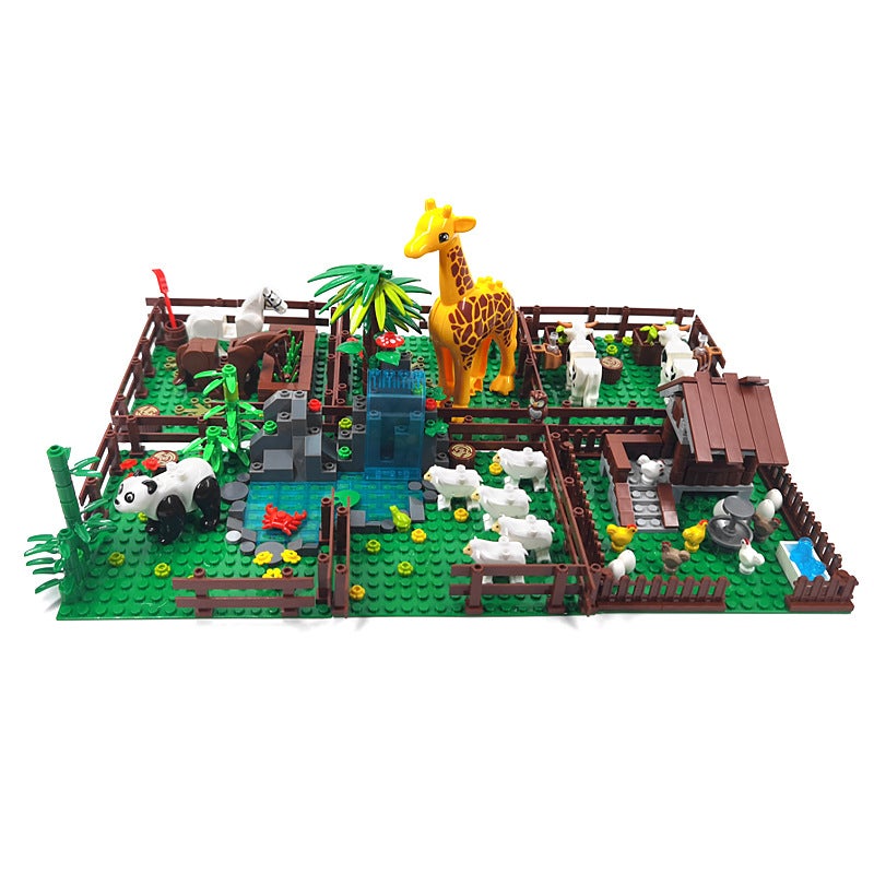 Moc Sheep Horse Farm Chicken Coop Panda Cattle Shed Small Particle Farm And Ranch Building Blocks Scene Neutral Assembly Toy - Image 4