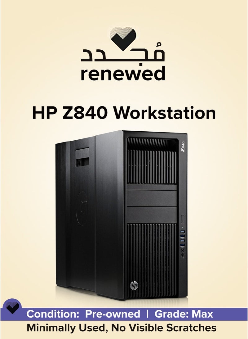 HP Renewed - Z840 High Tower PC Workstation , Dual Processor Intel Xeon E5-2620 v4 , Ram 16GB DDR4 ECC , 128GB SSD 2.5" , Nvidia Quadro P620 2 GB DDR5, P.S 1125 Watt Black - Image 1
