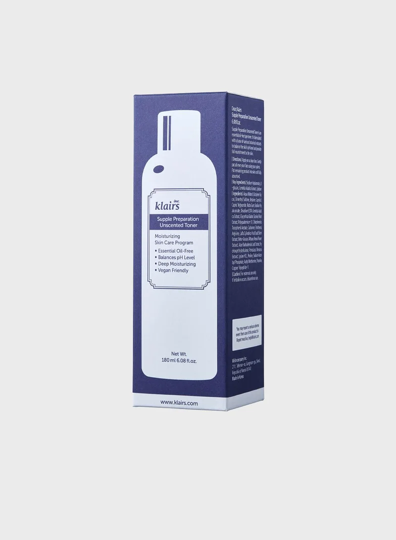 Dear,Klairs Supple Preparation Unscented Toner 180 Ml