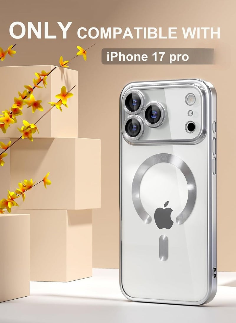 BORTONY iPhone 17 Pro Case Compatible with MagSafe Cover With Tempered Glass 9D Full Hd Glass For iPhone 17 Pro Full Camera Lens Protection Clear Case for iPhone 17 Pro 6.3-inch - Image 2