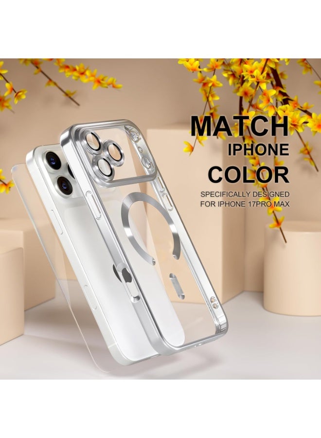 BORTONY iPhone 17 Pro Case Compatible with MagSafe Cover With Tempered Glass 9D Full Hd Glass For iPhone 17 Pro Full Camera Lens Protection Clear Case for iPhone 17 Pro 6.3-inch - Image 3