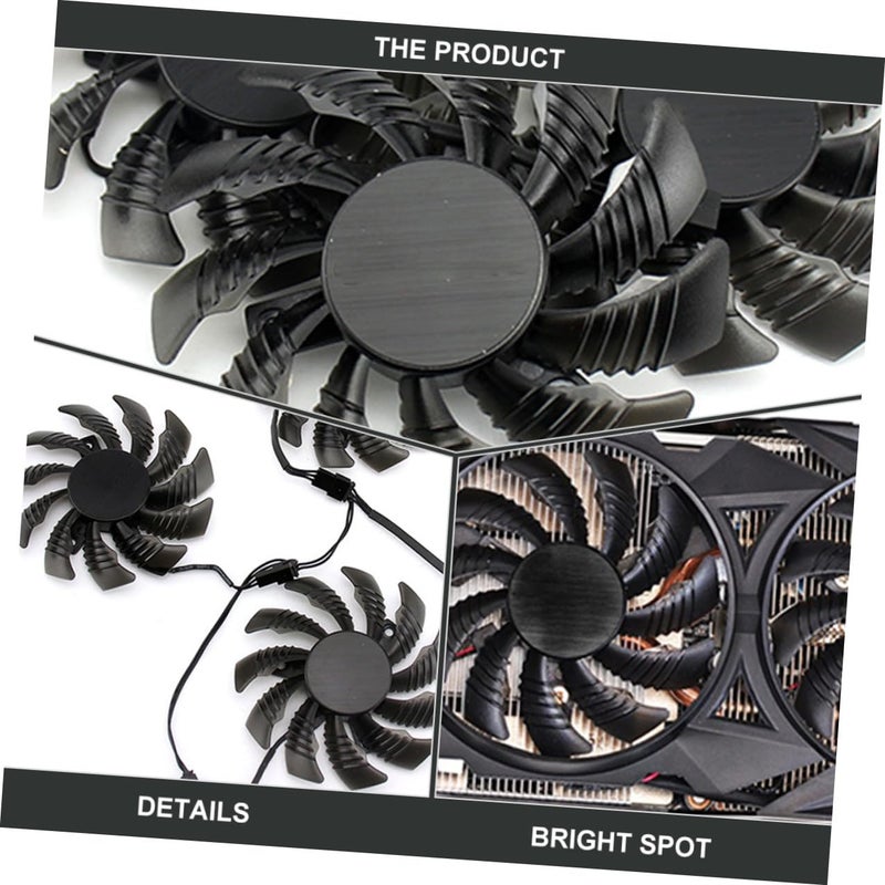75 ملم مروحة تبريد GPU ذات دبوسين لاستبدال مبرد بطاقة الرسومات Pld08010s12h - Image 5