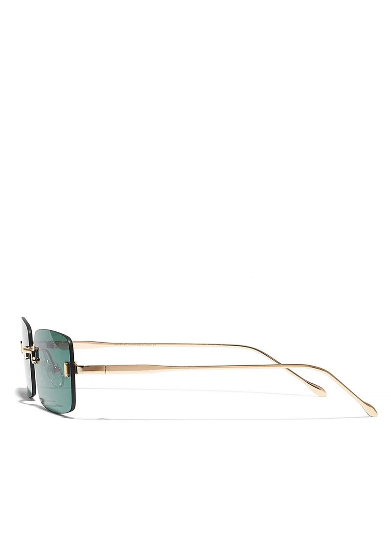 Blackout CINDY Women Japanese Gold Sunglasses - Frame Material: Metal- Frame Color: Japanese Gold-Lens Color: Green  - Full Rim