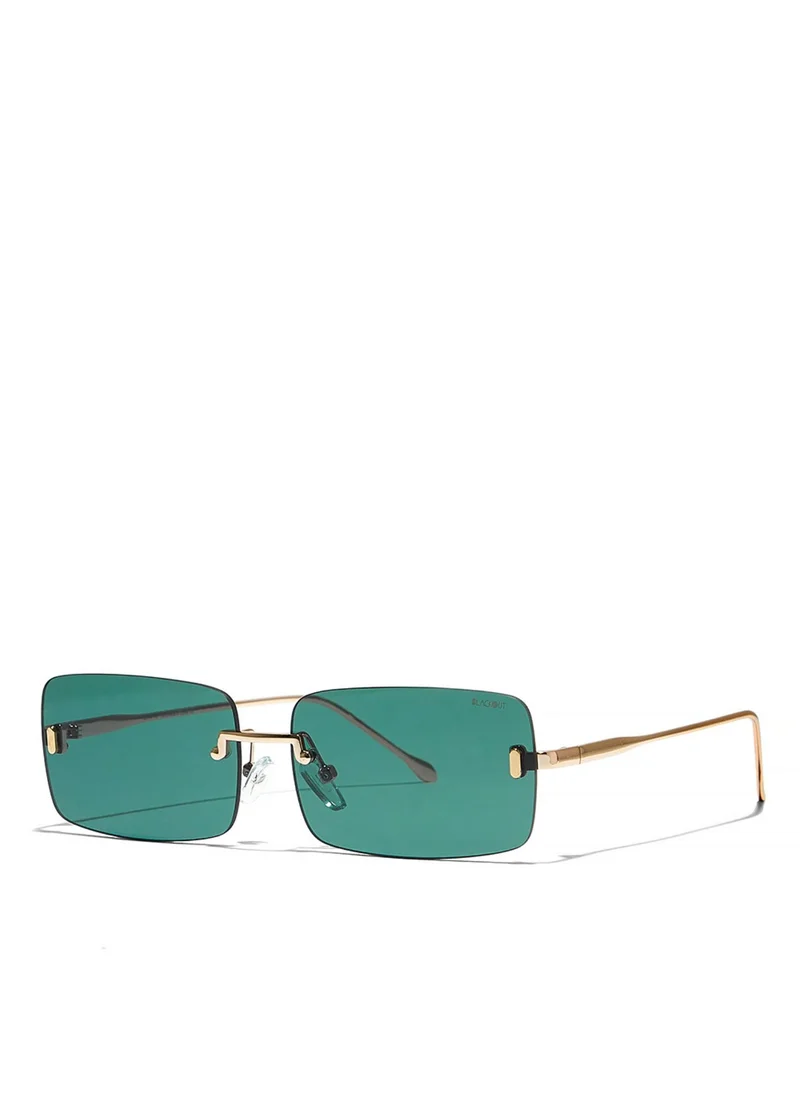 Blackout CINDY Women Japanese Gold Sunglasses - Frame Material: Metal- Frame Color: Japanese Gold-Lens Color: Green  - Full Rim