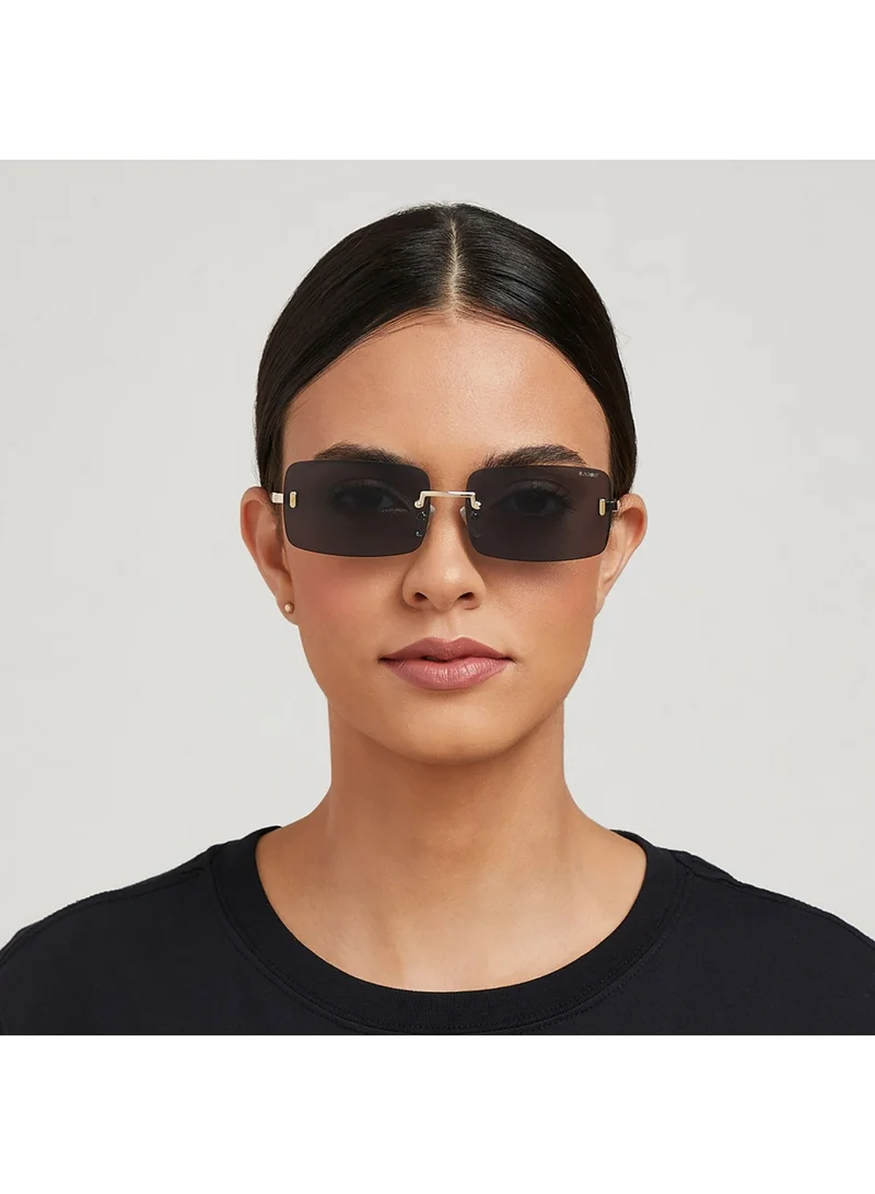 Blackout CINDY Women Japanese Gold Sunglasses - Frame Material: Metal- Frame Color: Japanese Gold-Lens Color: Green  - Full Rim