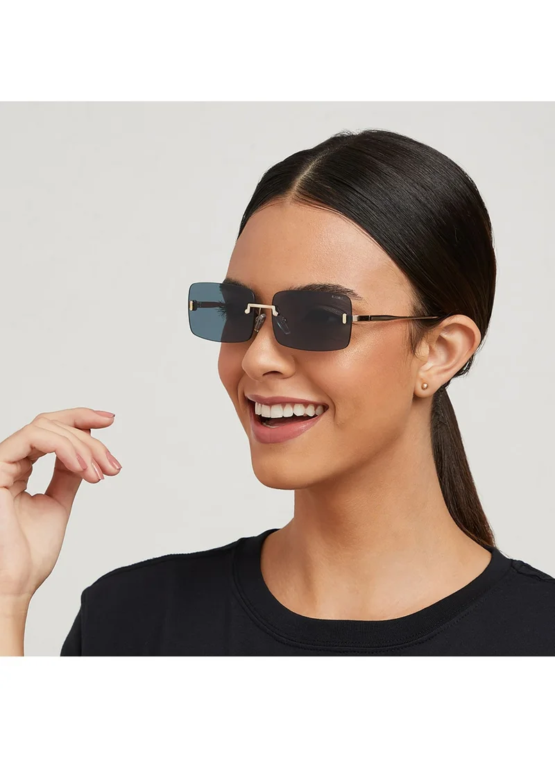 Blackout CINDY Women Japanese Gold Sunglasses - Frame Material: Metal- Frame Color: Japanese Gold-Lens Color: Green  - Full Rim