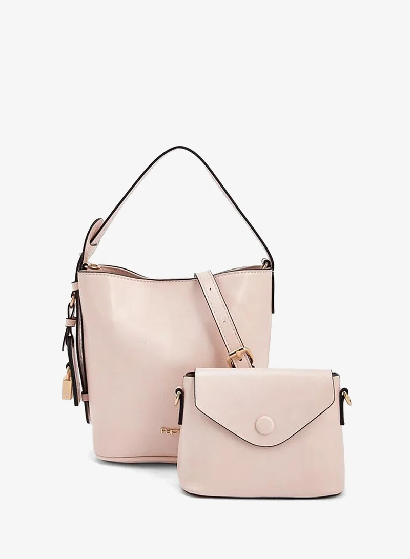 Paprika Solid Tote Bag And Crossbody Bag
