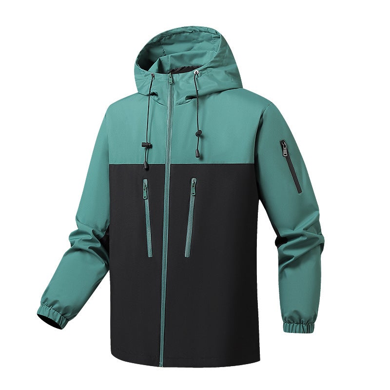 Contrast Color Stitching Tooling Zipper Lightweight Men'S And Women'S Functional Sports Jacket Windproof Waterproof Jacket - Image 1
