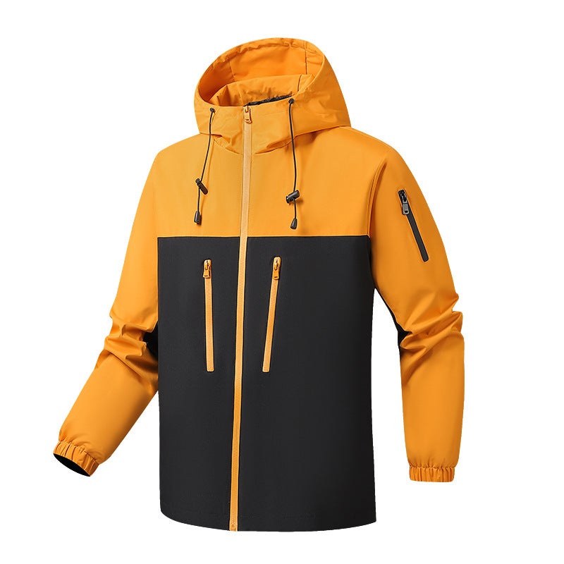 Contrast Color Stitching Tooling Zipper Lightweight Men'S And Women'S Functional Sports Jacket Windproof Waterproof Jacket - Image 3