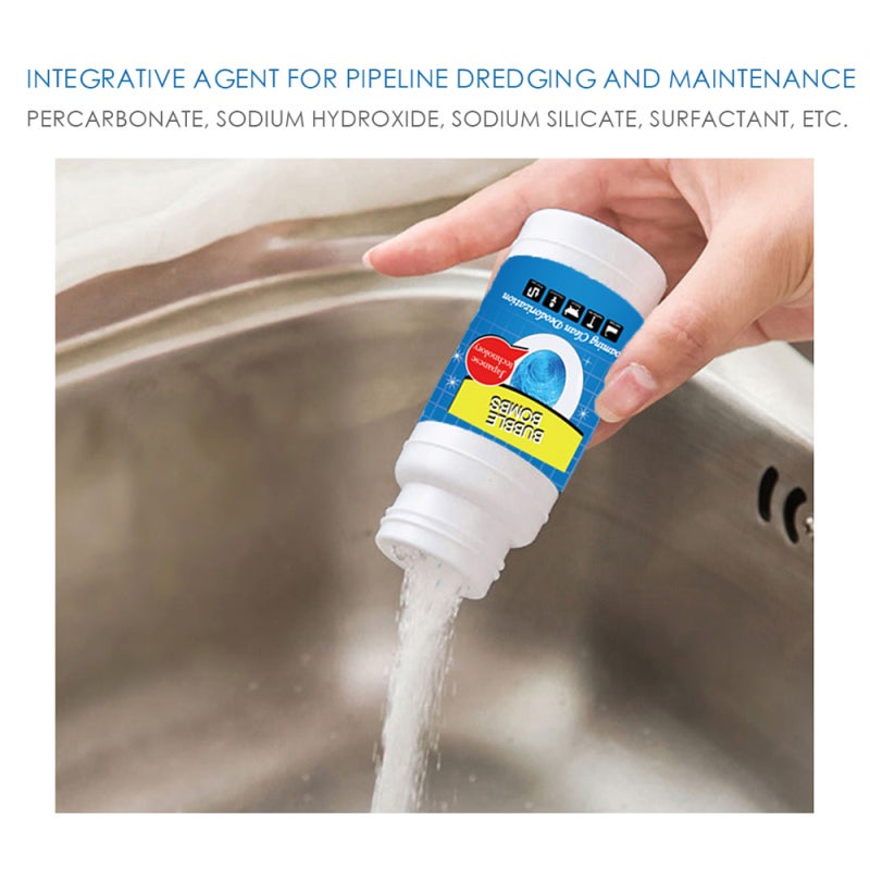Foam Oxygen Cleaner: 4-In-1 Deep Cleaning Dredging Deodorizing - Non-Irritant Pipe-Safe Foaming Technology - Cleaner Bubble for Toilet Floor Drain Basin Sink Washing Machine Pipes Floor Tiles Walls - Image 4