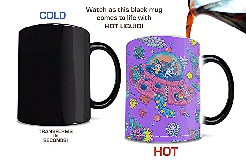 Morphing Mugs Rick and Morty – Space Cruiser – Trippy Purple Space - One 11 oz Color Changing Ceramic Mug – Image Revealed When HOT Liquid Is Added! MMUG1334 - Image 4