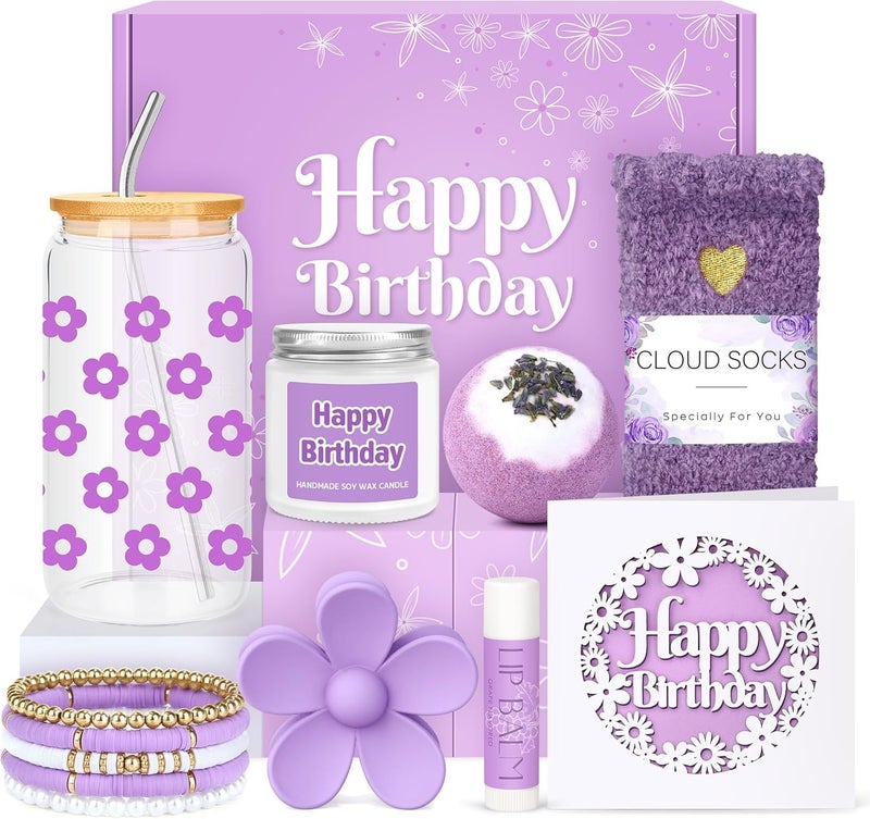 CHESACE Birthday Gifts for Teen Girls, Women, Teenage Girl Birthday Gift Sets for Teen Girls Tween Gifts for Teenage Girl Cute Daisy Aesthetic Glass Cup Gift Basket for Teens, Women, Her, Sister, Friend - Image 1