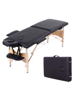 Cool Baby Portable Massage Table Professional Adjustable Folding Bed with 3-part Wooden Frame Ergonomic Headrest and Tote Bag for Therapeutic Tattoo Salon SPA Facial Treatment  - Image 1