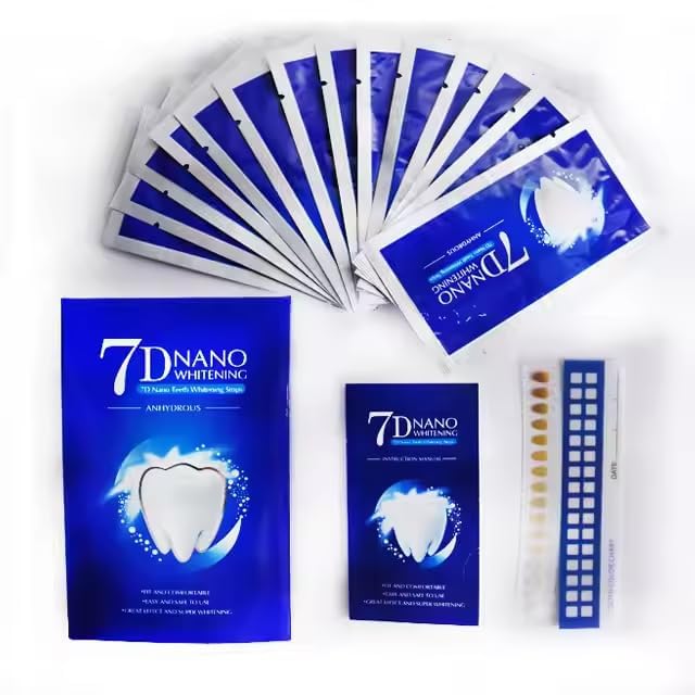 TWINZEN Whitening Stripes for Teeth, Teeth Care, Teeth Whitening Strip with 14 Pieces and 7 Pairs, 30 Minute Teeth Whitening Strips, 7d Mint Dental Patch Teeth Stain Remover at Home - Image 4
