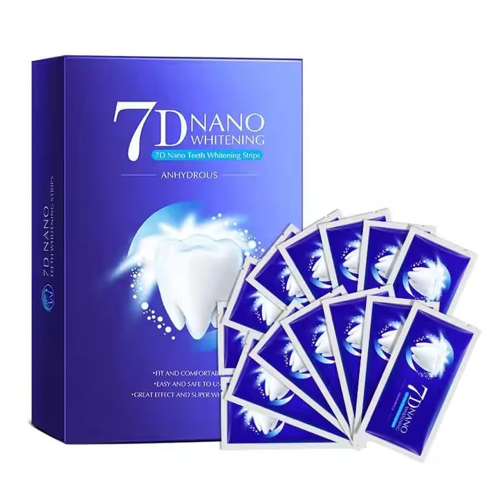 TWINZEN Whitening Stripes for Teeth, Teeth Care, Teeth Whitening Strip with 14 Pieces and 7 Pairs, 30 Minute Teeth Whitening Strips, 7d Mint Dental Patch Teeth Stain Remover at Home - Image 1