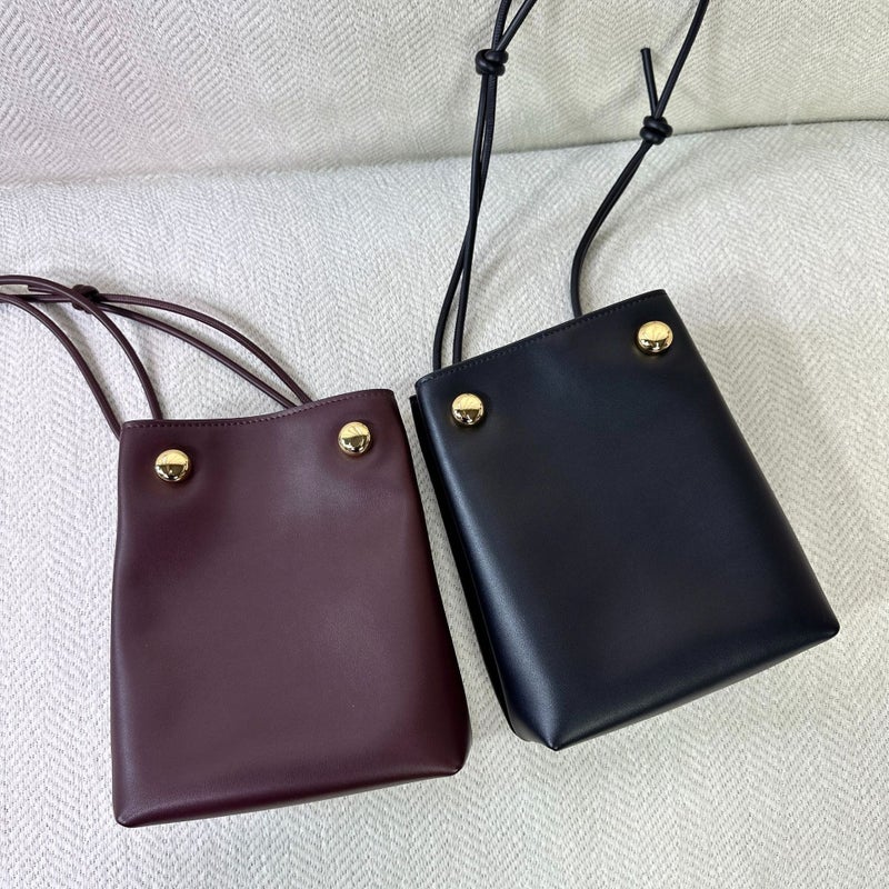 25 New Soft Mobile Phone Bag Coin Purse Practical Shoulder Handbag Crossbody Bag Organ Hardware Round Button Underarm Bag - Image 1