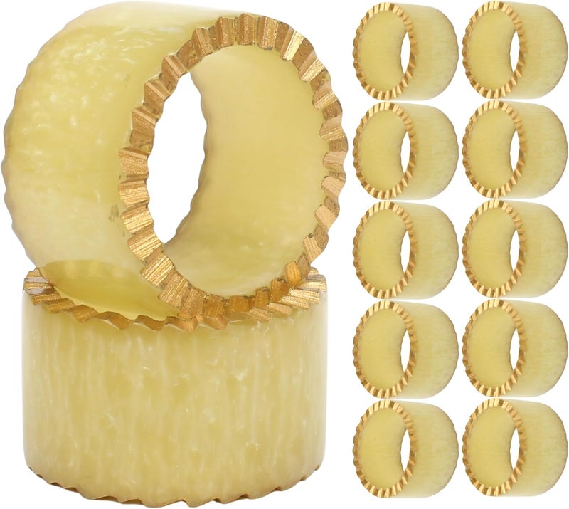 CLEENTABLE Epoxy Resin Napkin Rings Set of 12 - Handmade Dining Napkin Holder Classic, Everyday, Thanksgiving, Holiday, Christmas, Festive, Party, Gift, Farmhouse Décor (Green) - - Image 1